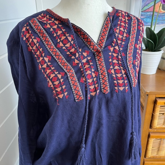 Natural Reflections long-sleeved XL blouse with embroidery, great condition - Picture 5 of 10